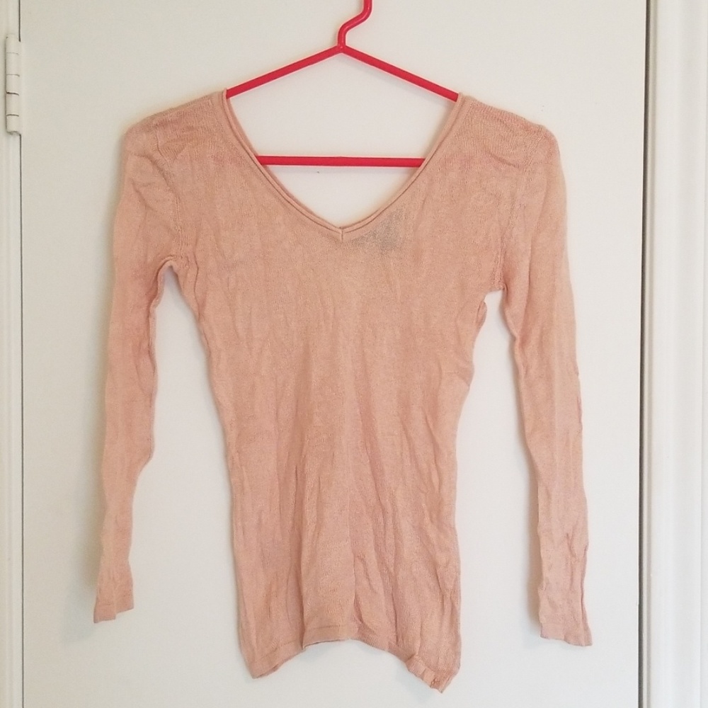 Heart Moon Stars Silk & Cashmere LS Shirt Sz S